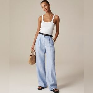 J.Crew Essential Wide Leg Pant In Linen